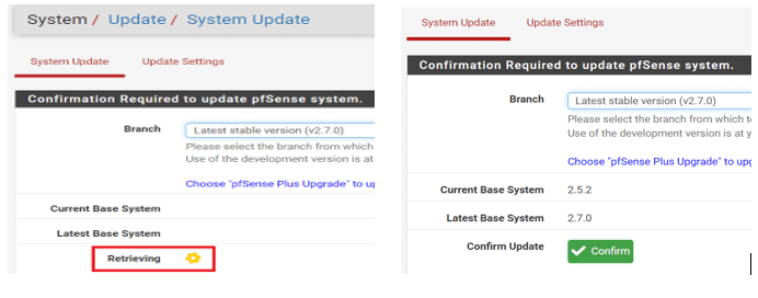 A screenshot of a system update
Description automatically generated